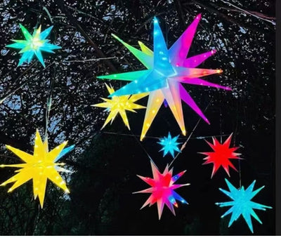 Christmas lighting PVC stars for indoor and outdoor
