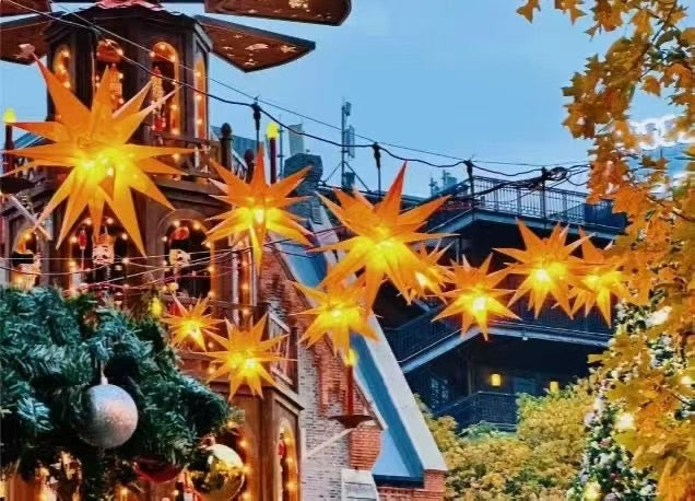 Christmas lighting PVC stars for indoor and outdoor