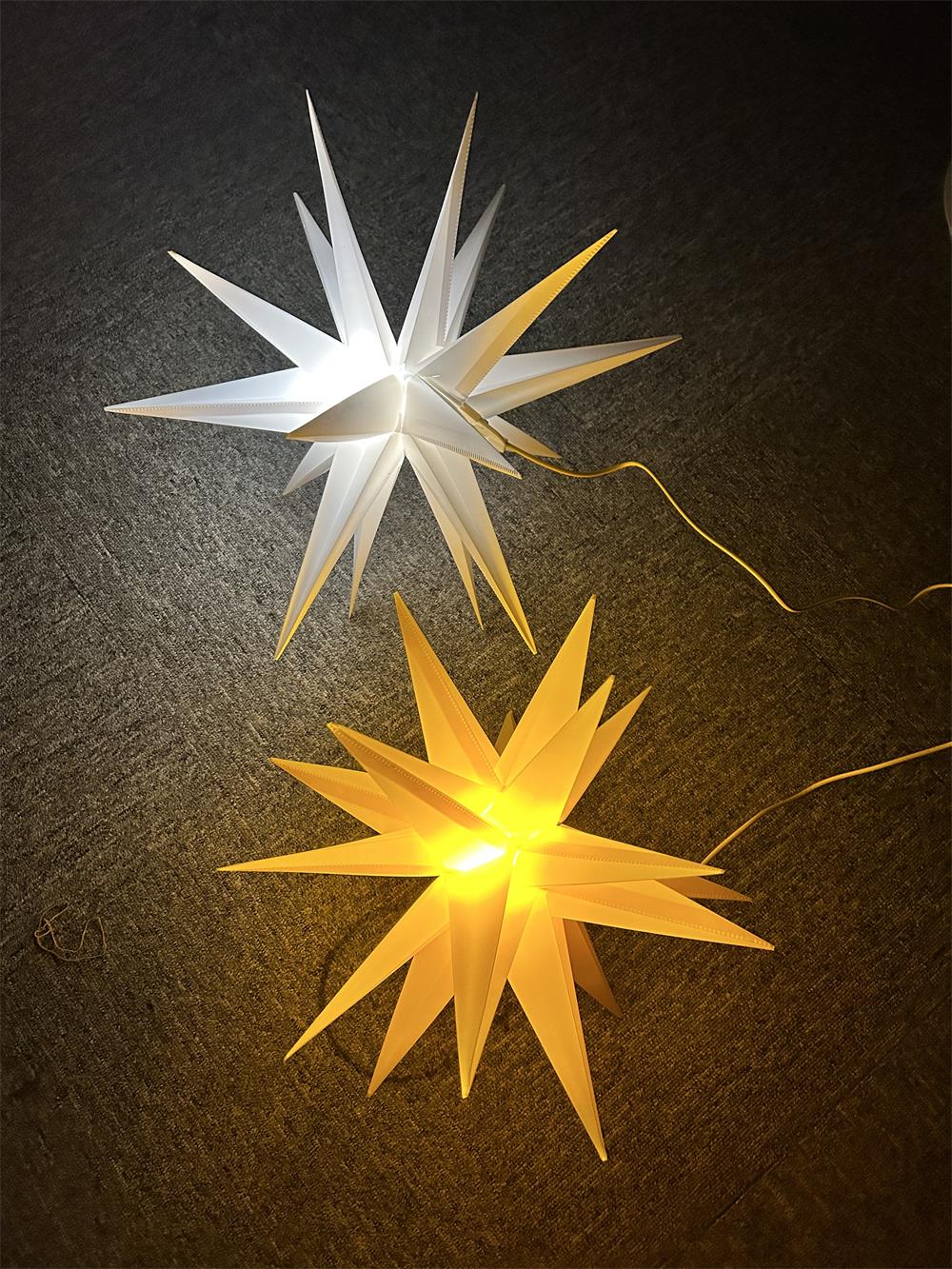Christmas lighting PVC stars for indoor and outdoor