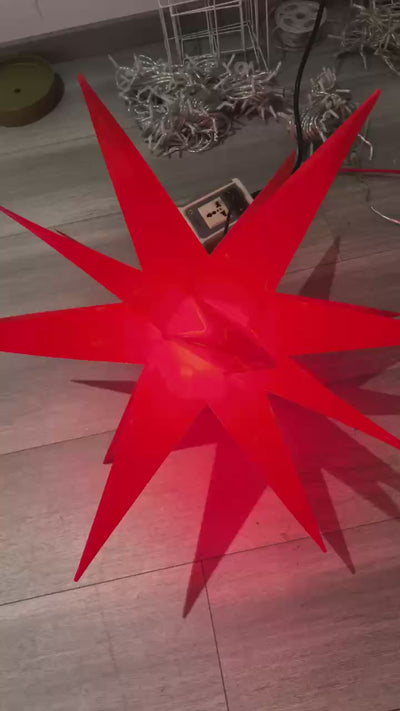Christmas lighting PVC stars for indoor and outdoor