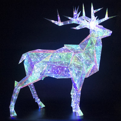 Rainbow lighting Christmas deer for indoor and outdoor