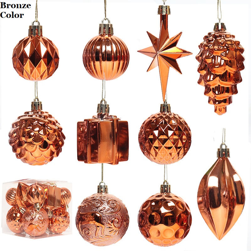 New design luxury electroplate Christmas balls set