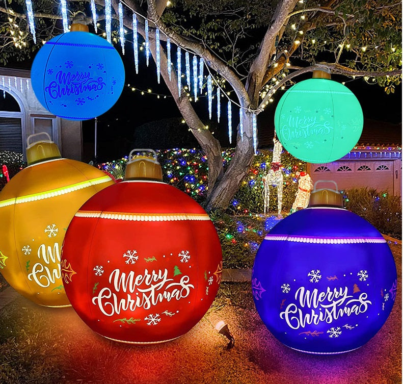 Inflatable Christmas lighting ball for outdoor