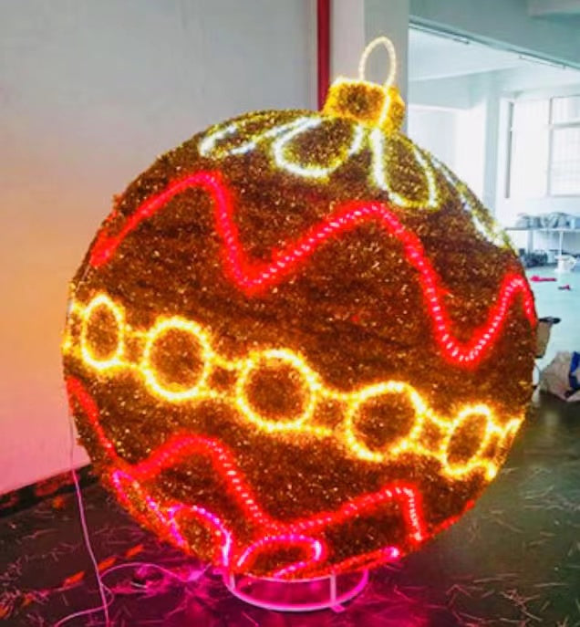 New design giant lighting Christmas ball for outdoor