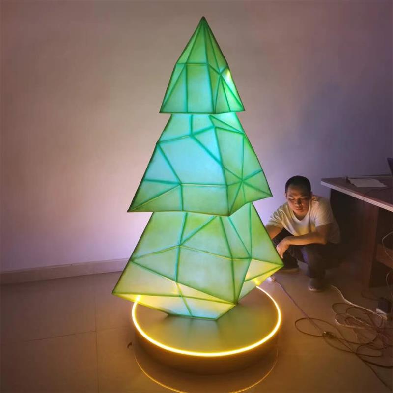 Fibreglass sculpture lighting Christmas tree