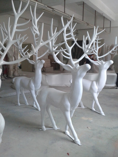 Fibreglass sculpture Christmas deer