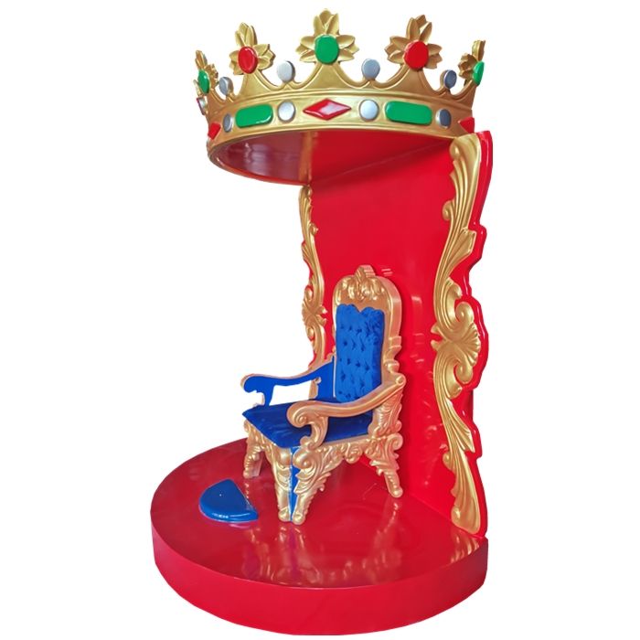 Fibreglass sculpture giant Christmas throne with background set