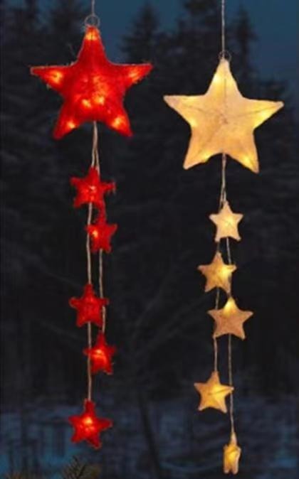 New design lighting Christmas stars string for outdoor